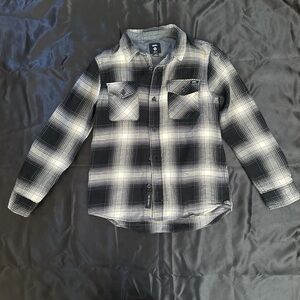 Vans Kids Black and White Plaid Jacket